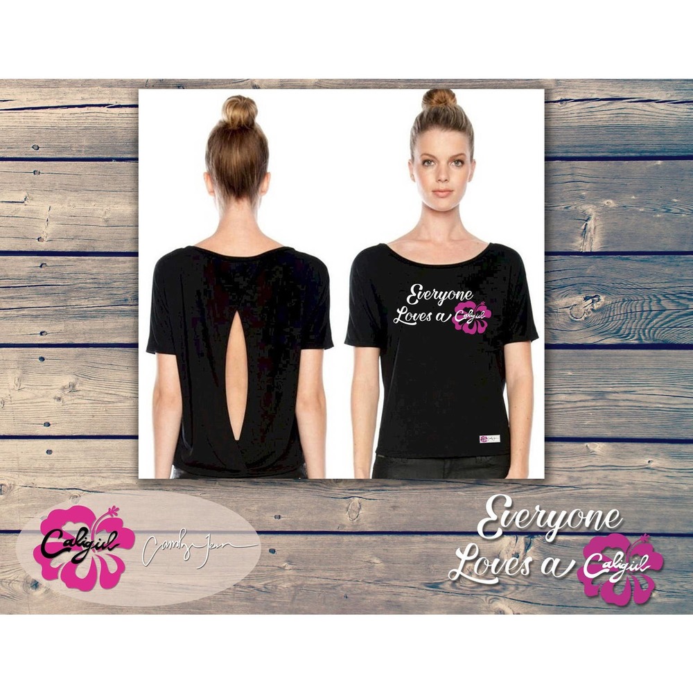 California Girl graphic open back T-shirt